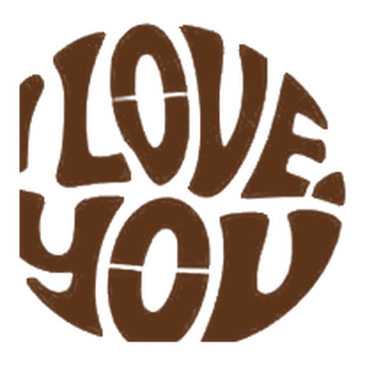 Diseño I love you en un café